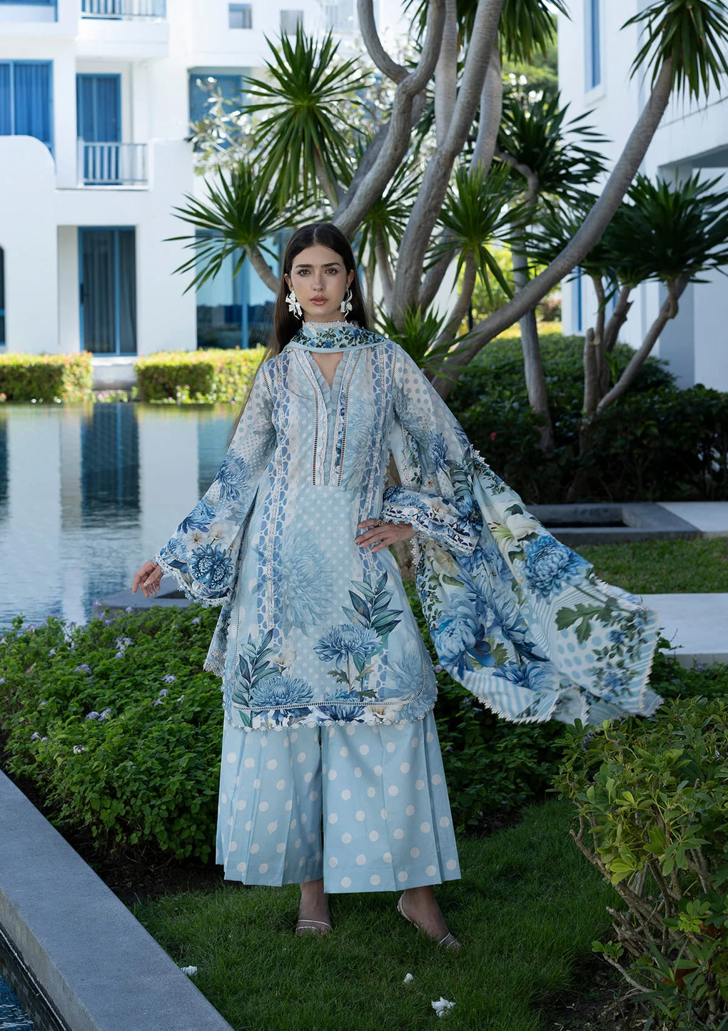 Elaf Premium | Prints Collection 26 | EPN-1A OCEAN PETALS - House Of Hania