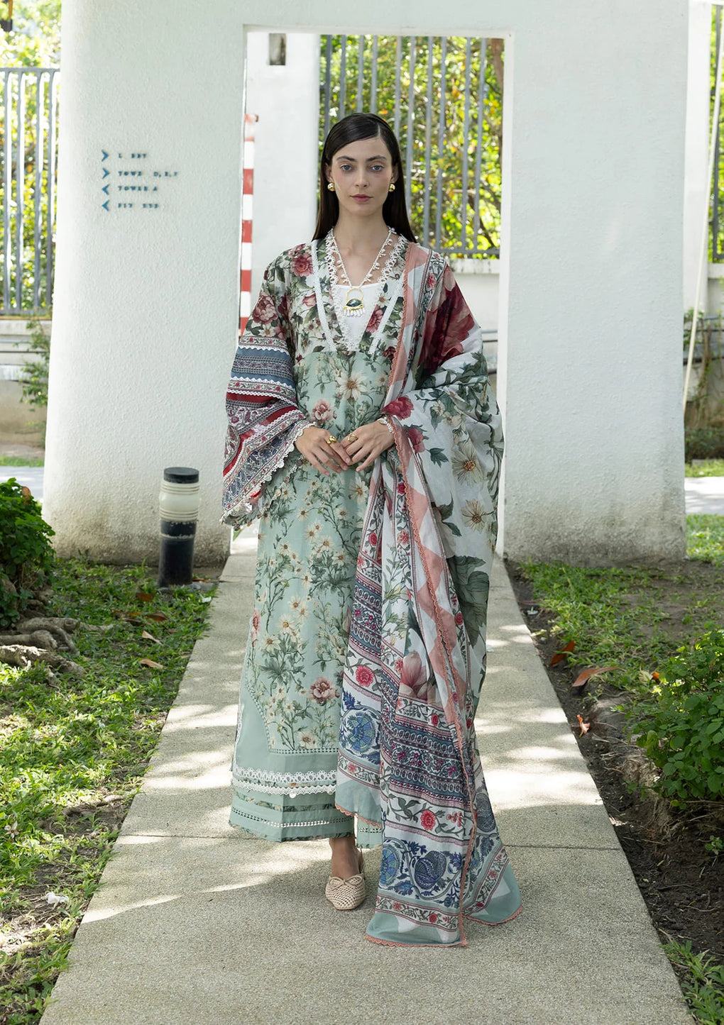 Elaf Premium | Prints Collection 26 | EPN-6B OPALINE GARDEN - House Of Hania