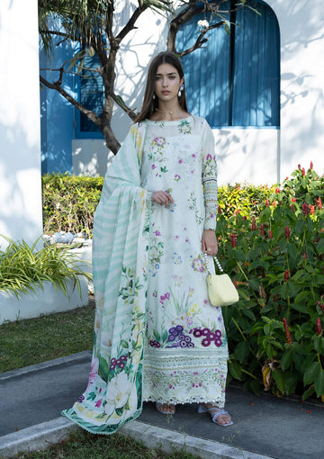 Elaf Premium | Prints Collection 26 | EPN-7B MOON FLOWER - House Of Hania
