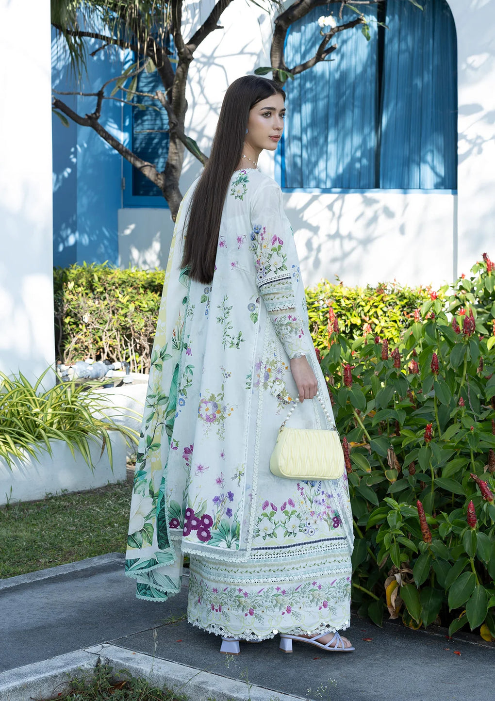 Elaf Premium | Prints Collection 26 | EPN-7B MOON FLOWER - House Of Hania