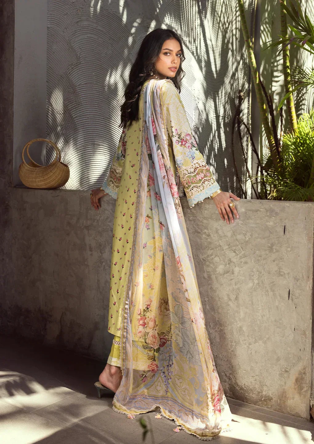 Elaf Premium | Signature Embroidered Lawn 24 | ESL-02A PIXIE DUST - House Of Hania