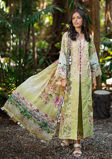 Elaf Premium | Signature Embroidered Lawn 24 | ESL-03B CLARISSE - House Of Hania
