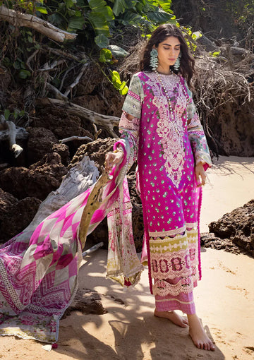 Elaf Premium | Signature Embroidered Lawn 24 | ESL-04B ENCHANTMENT - House Of Hania