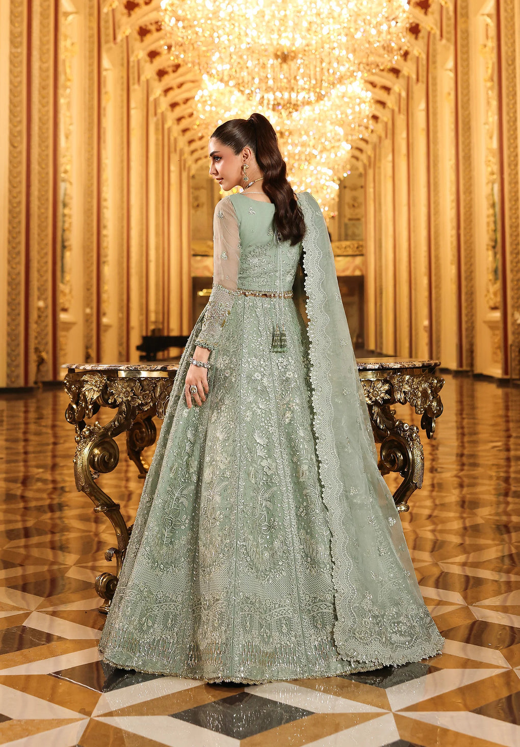 Elaf Premium | Stardom Formal Handwork 25 | ESH-03 LIME LIGHT - House Of Hania