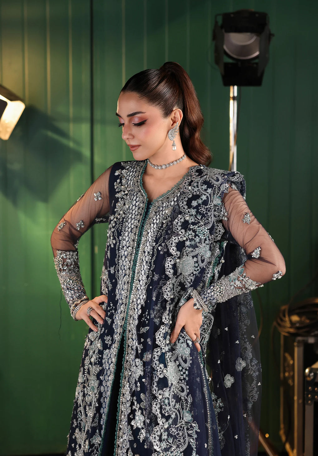 Elaf Premium | Stardom Formal Handwork 25 | ESH-06 SKYFALL - House Of Hania