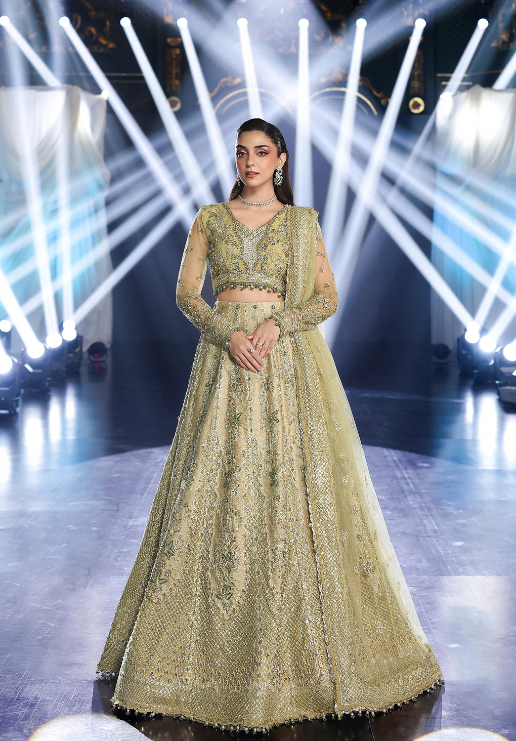 Elaf Premium | Stardom Formal Handwork 25 | ESH-07 MINT MAJESTY - House Of Hania