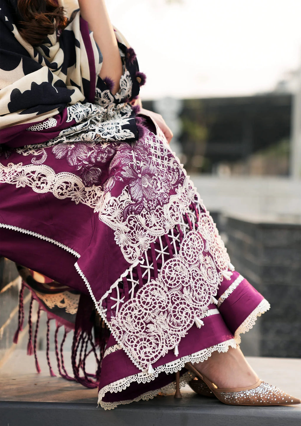 Elaf Premium | Winter Pashmina Shawl Collection | EPW-1A Infinite Love - House Of Hania