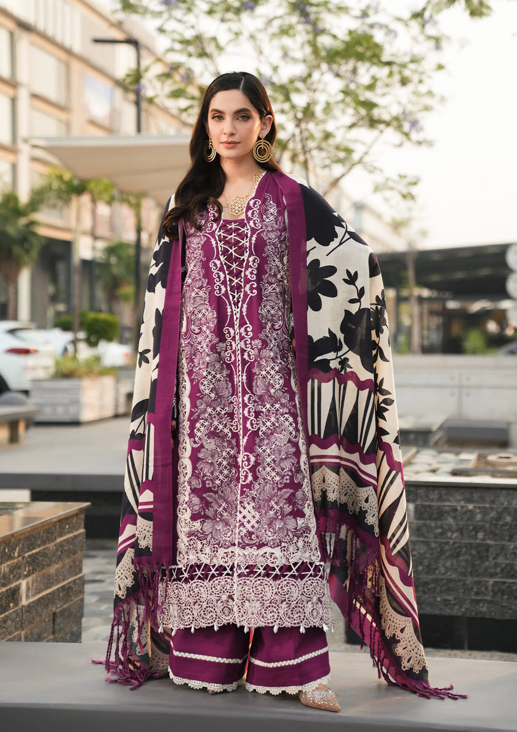 Elaf Premium | Winter Pashmina Shawl Collection | EPW-1A Infinite Love - House Of Hania