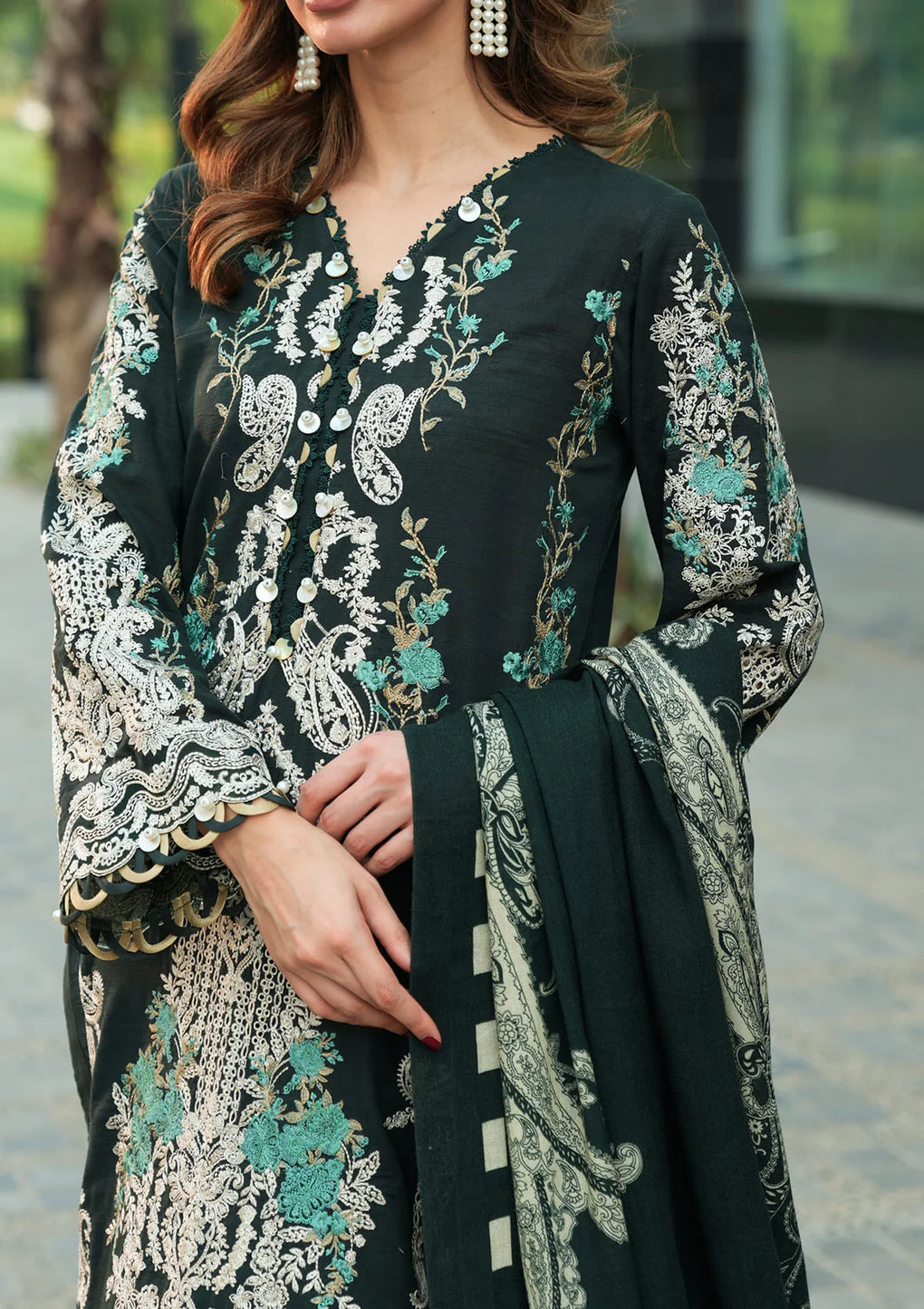 Elaf Premium | Winter Pashmina Shawl Collection | EPW-2A Sweet Harmony - House Of Hania