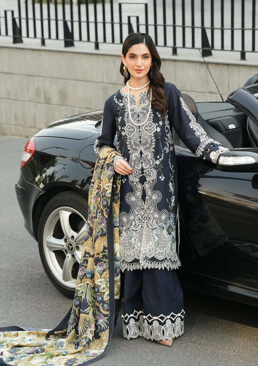 Elaf Premium | Winter Pashmina Shawl Collection | EPW-3B Dreamy Embrace - House Of Hania