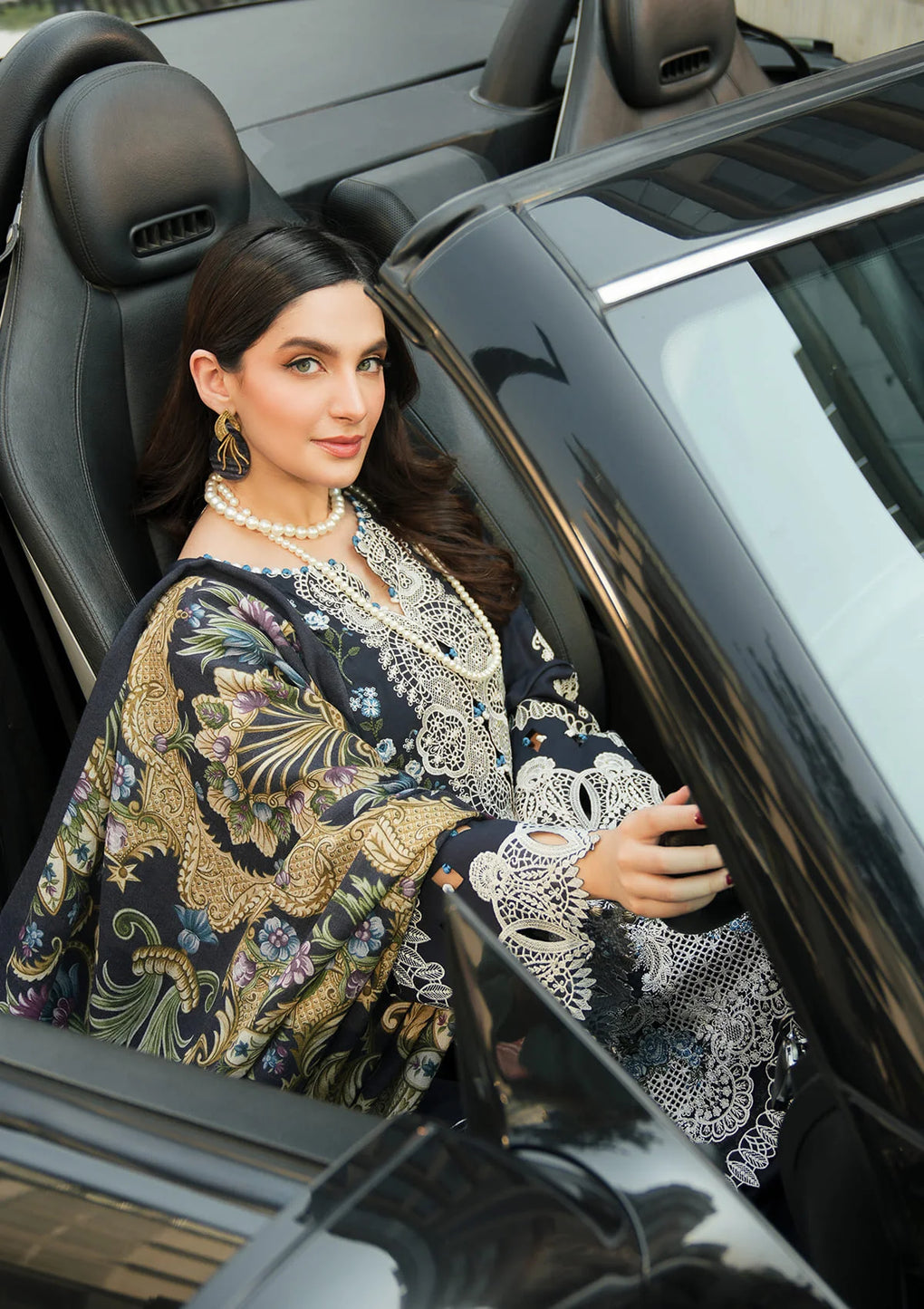 Elaf Premium | Winter Pashmina Shawl Collection | EPW-3B Dreamy Embrace - House Of Hania