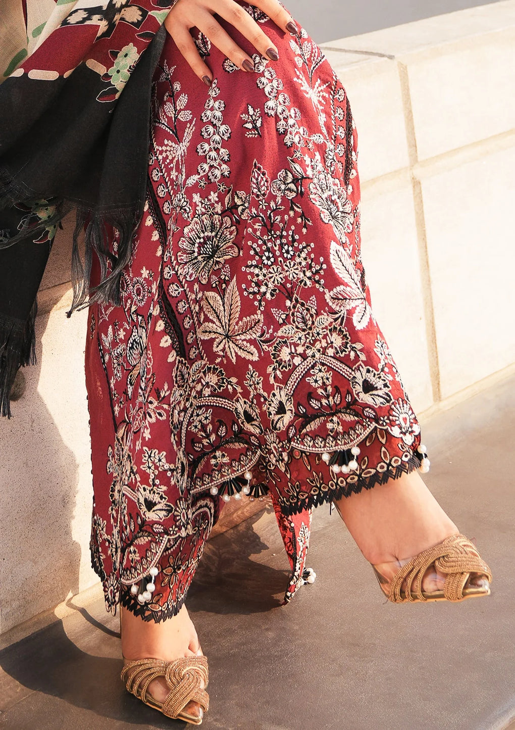 Elaf Premium | Winter Pashmina Shawl Collection | EPW-5A Sweetest Kiss - House Of Hania