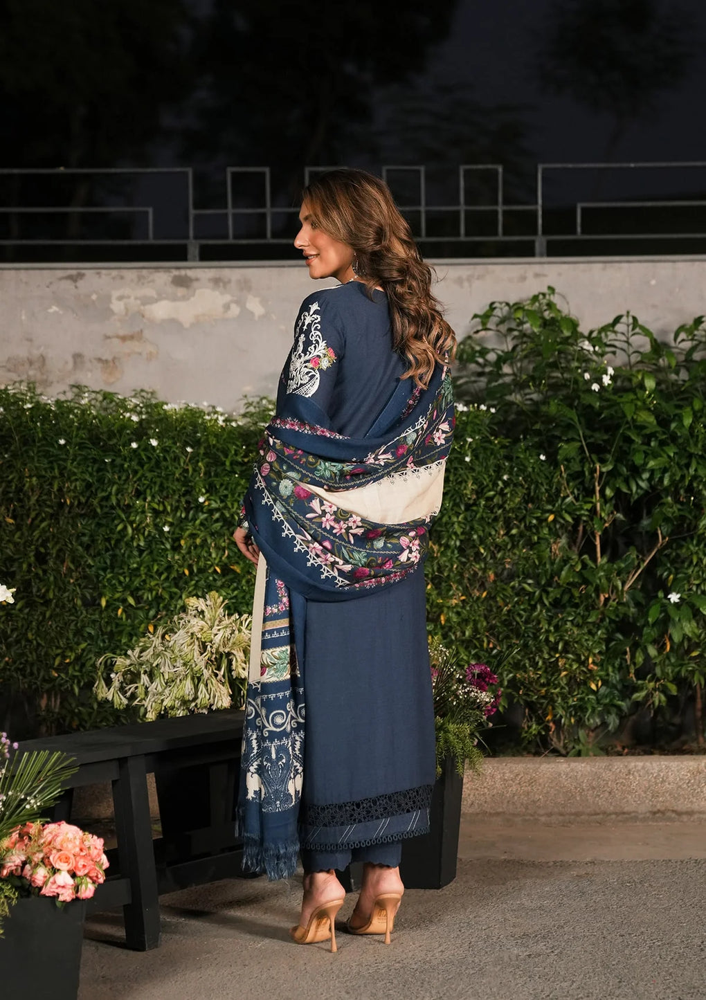 Elaf Premium | Winter Pashmina Shawl Collection | EPW-6B Moonlit Promises - House Of Hania