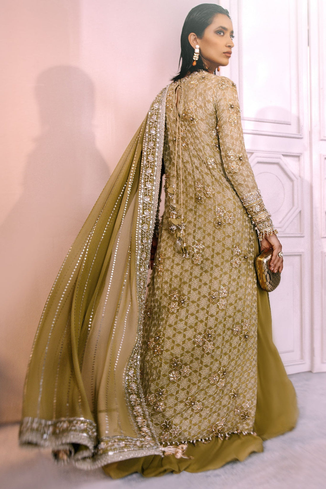 Elan | Demi Couture Onirique | ÉCLAT VERT (EP-20658) - House Of Hania