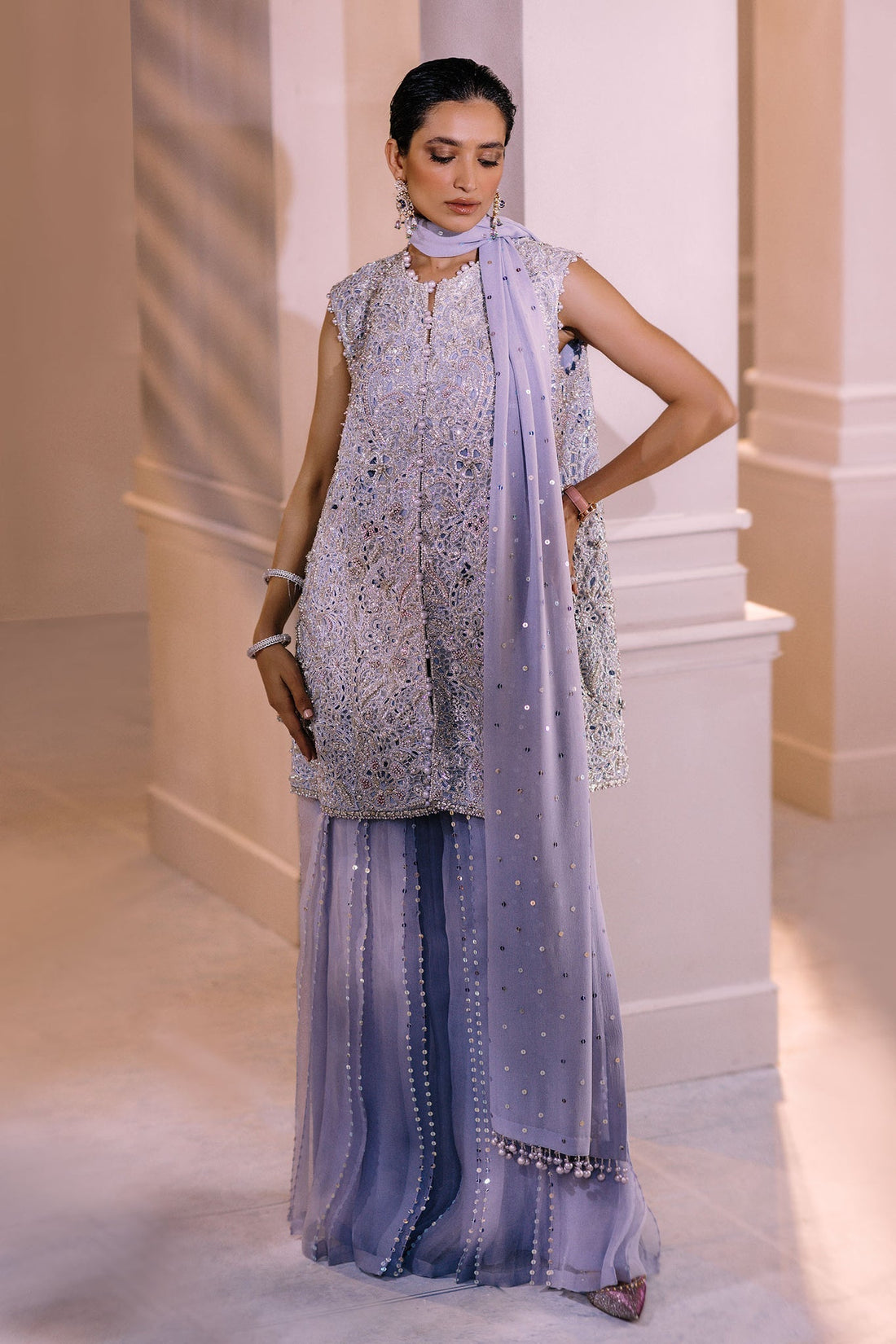 Elan | Demi Couture Onirique | CRISTALLIN LILAS (EP-20653) - House Of Hania