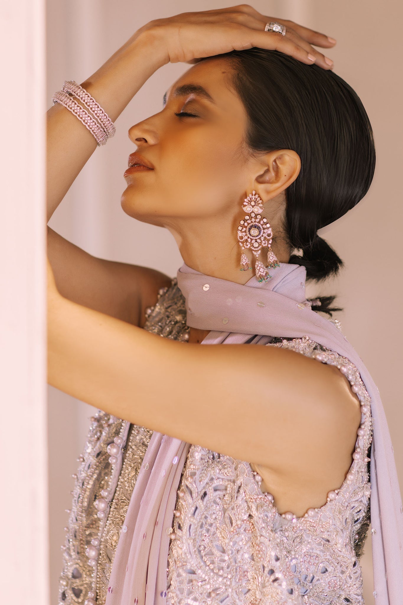 Elan | Demi Couture Onirique | CRISTALLIN LILAS (EP-20653) - House Of Hania