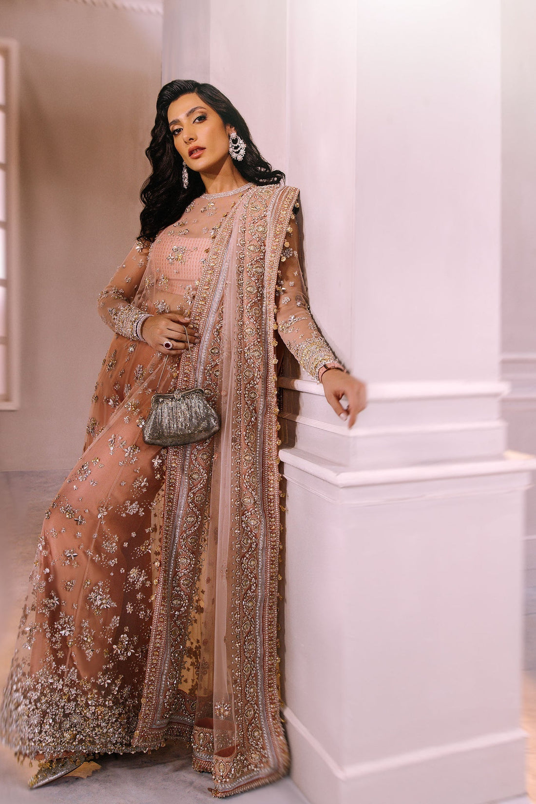 Elan | Demi Couture Onirique | ROSE PECHE (EP-20180) - House Of Hania