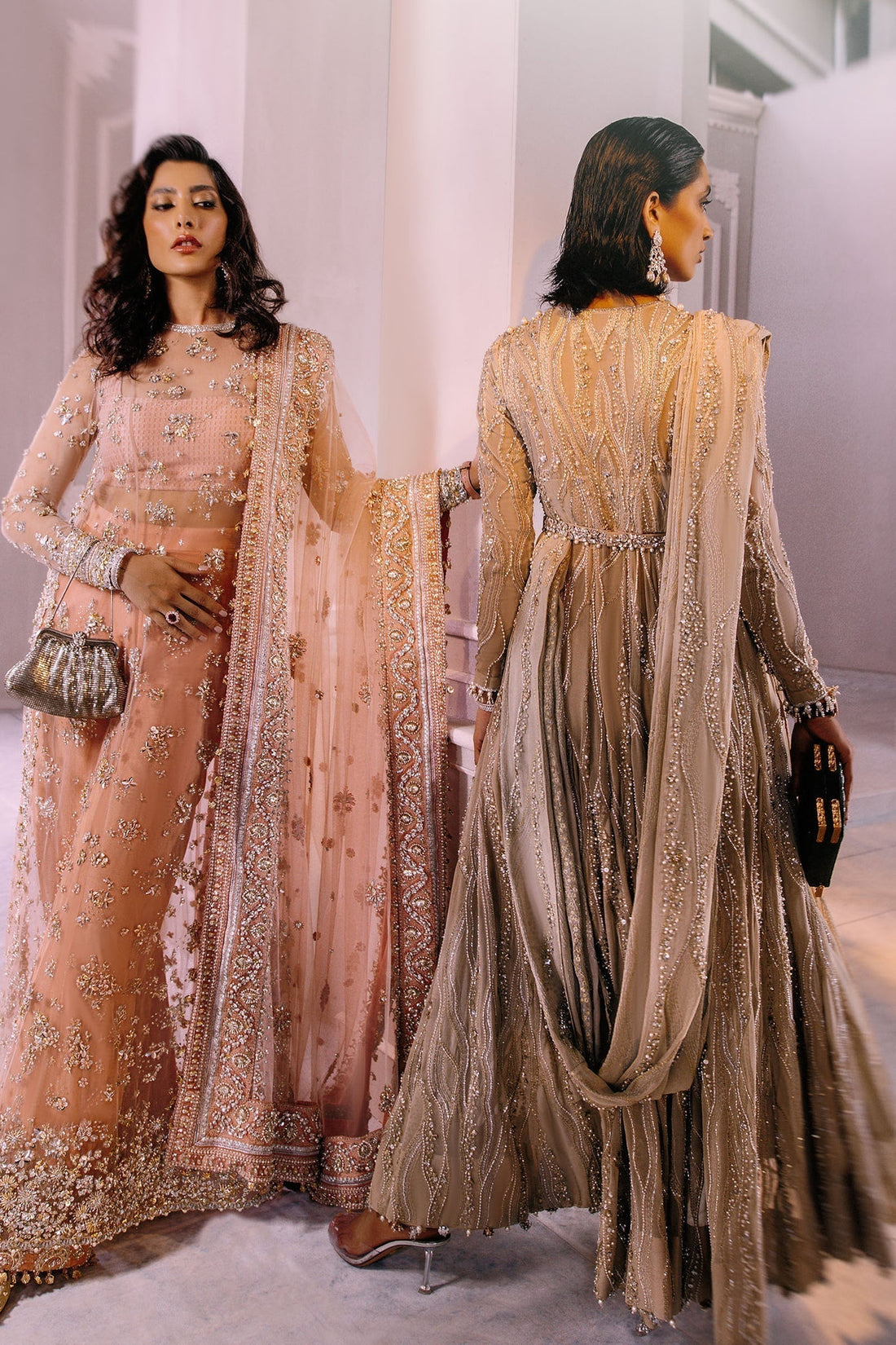 Elan | Demi Couture Onirique | ROSE PECHE (EP-20180) - House Of Hania
