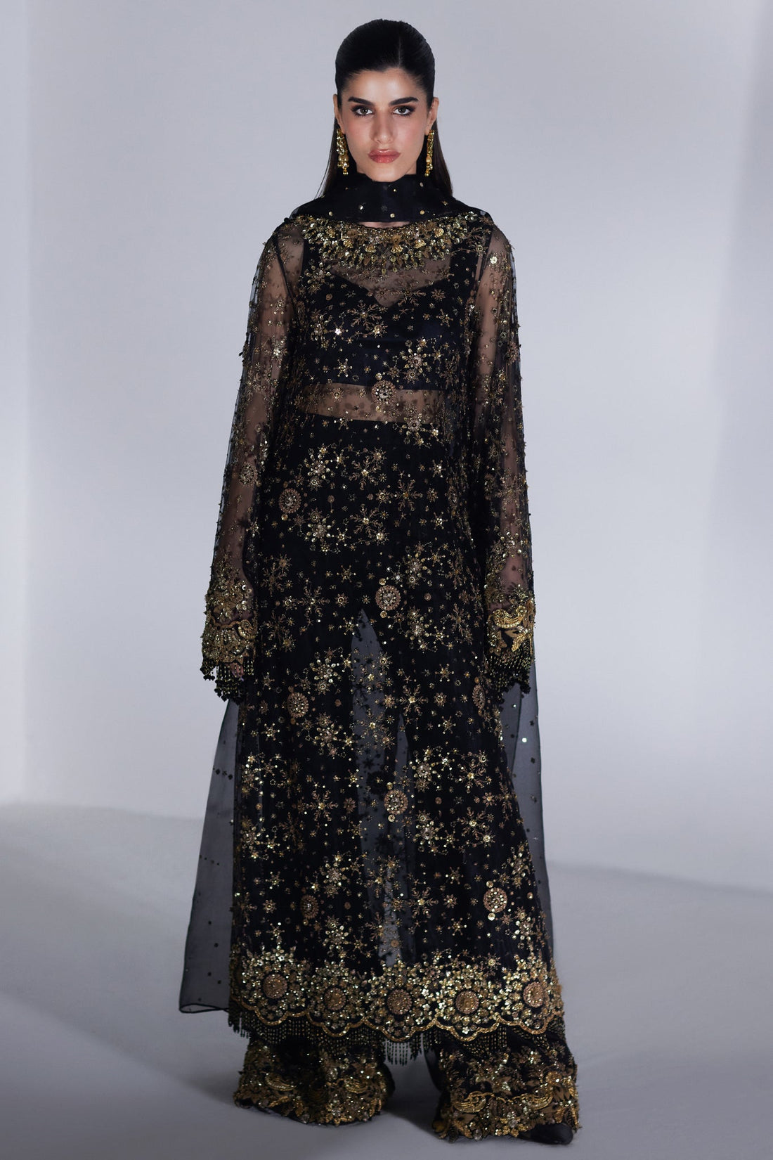 Elan | Lumiere Luxury Pret | CASCADE D'ÉTOILES' (EP-21013) - House Of Hania