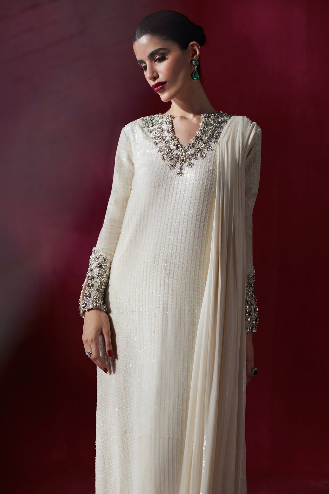 Elan | Lumiere Luxury Pret | POUSSIÈRE DE LUNE (EP-20997) - House Of Hania