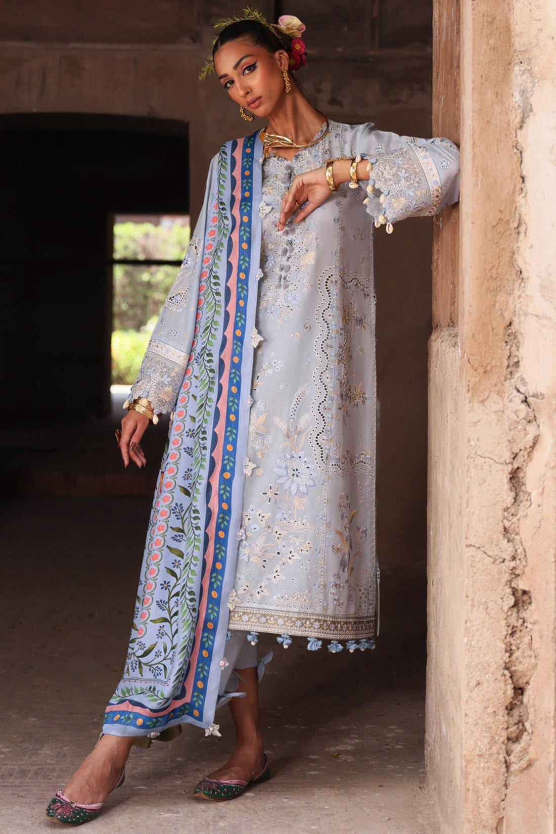 Elan | Luxury Lawn 25 | SERENE (EL25-01 B) - House Of Hania
