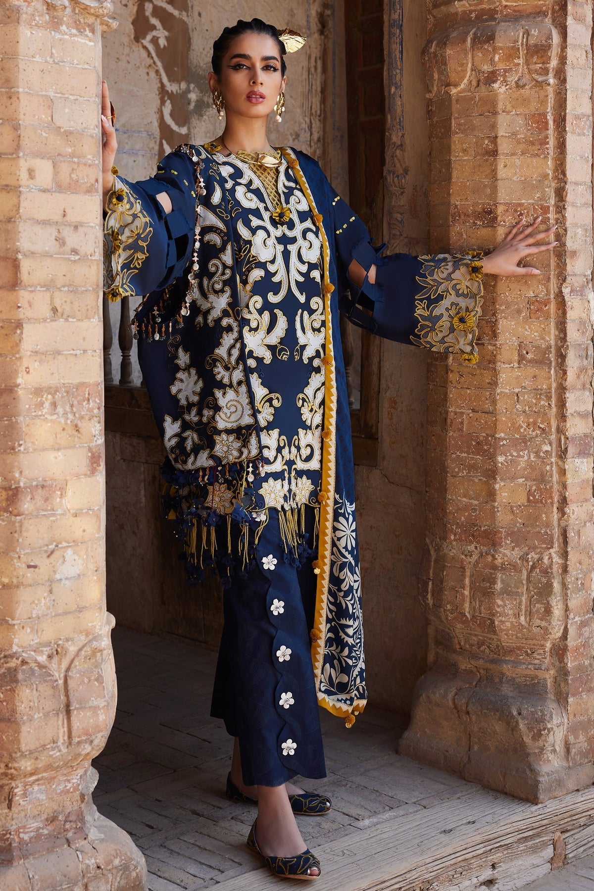 Elan | Luxury Lawn 25 | SOLENE (EL25-03 B) - House Of Hania