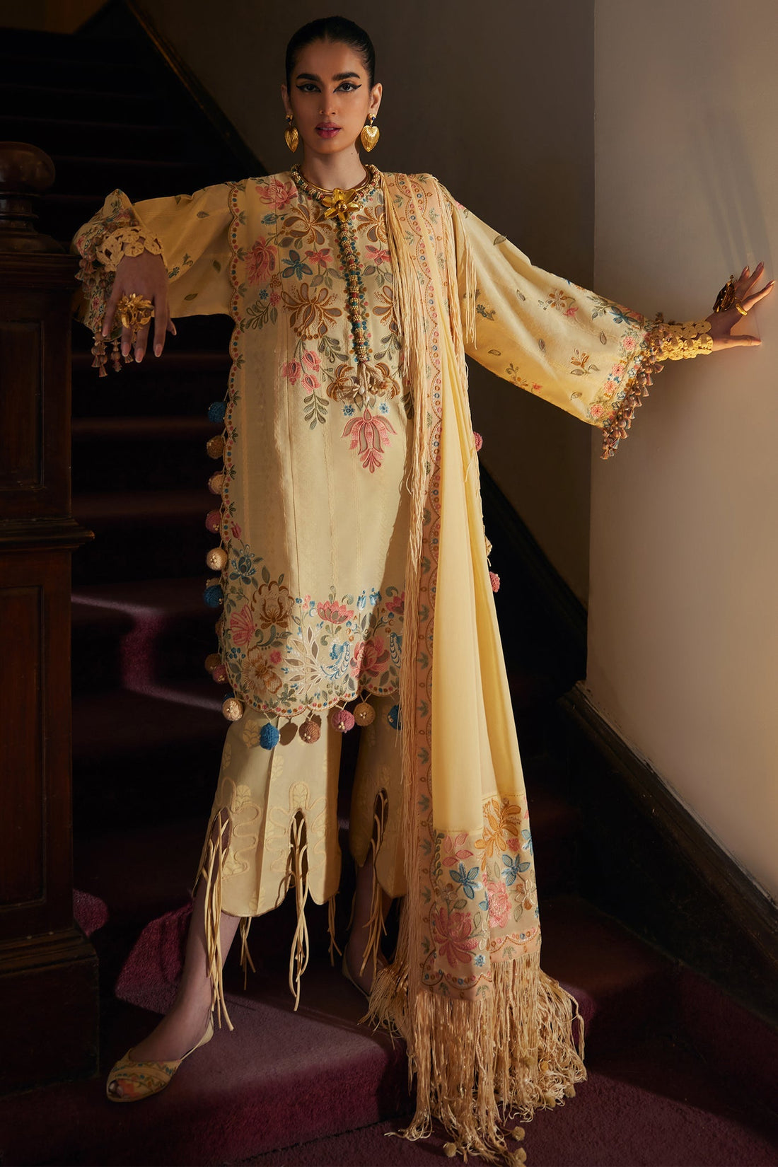 Elan | Luxury Lawn 25 | ZAHARA (EL25-07 A) - House Of Hania