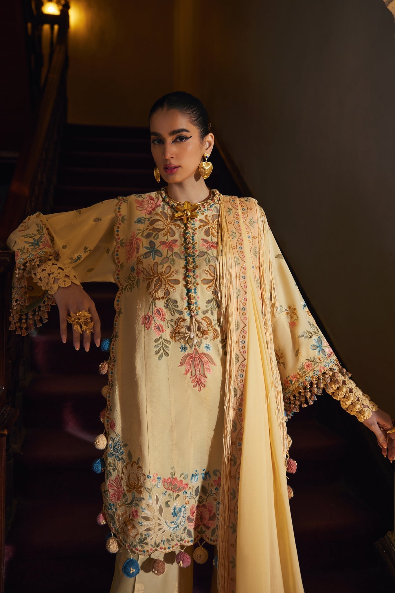 Elan | Luxury Lawn 25 | ZAHARA (EL25-07 A) - House Of Hania