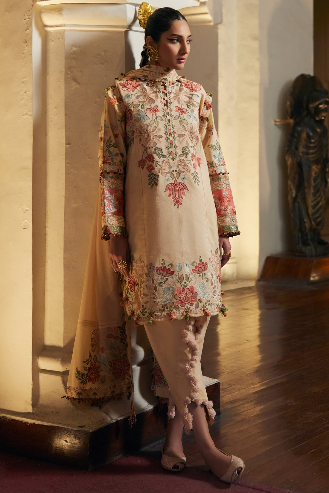 Elan | Luxury Lawn 25 | ZAHARA (EL25-07 B) - House Of Hania