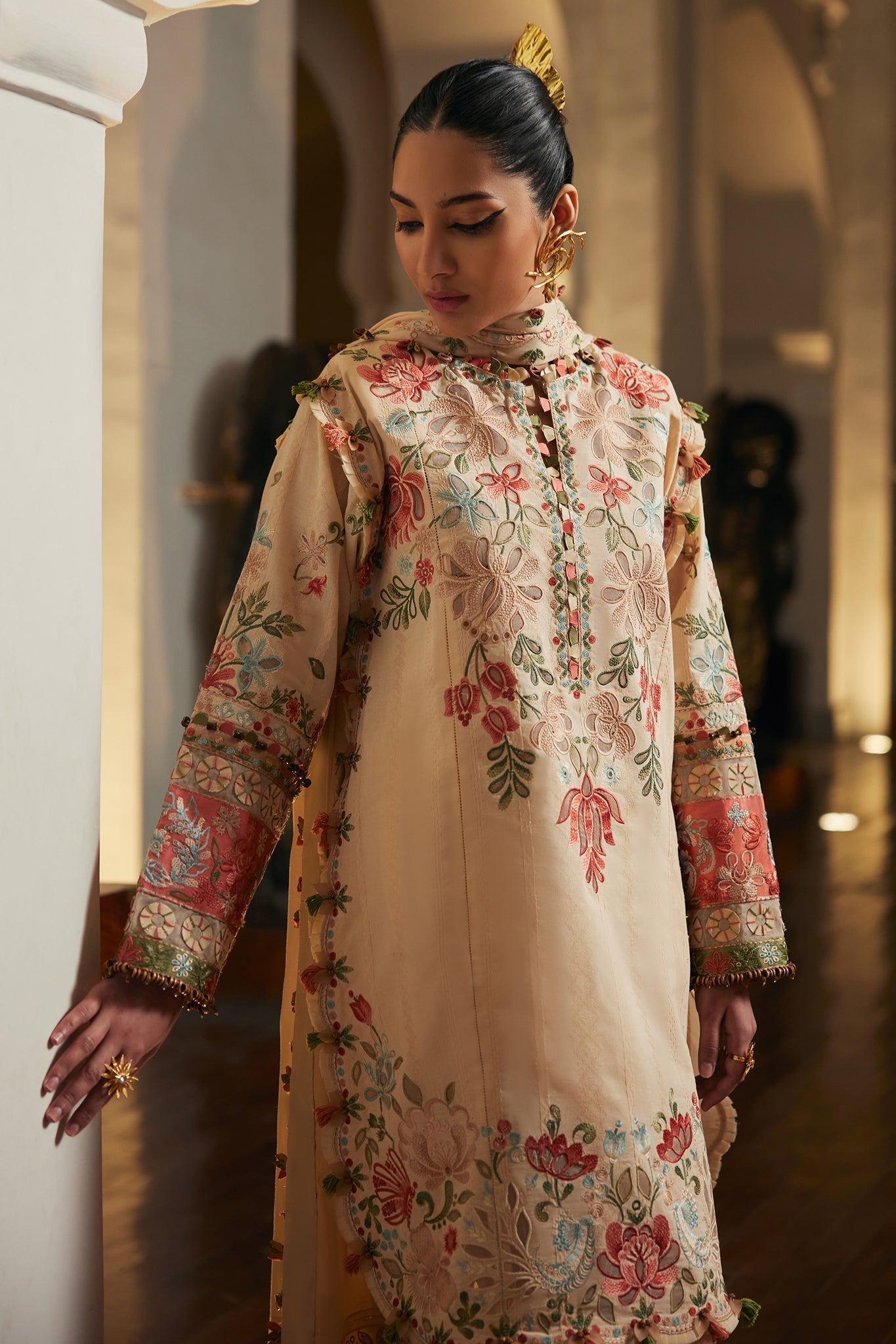 Elan | Luxury Lawn 25 | ZAHARA (EL25-07 B) - House Of Hania