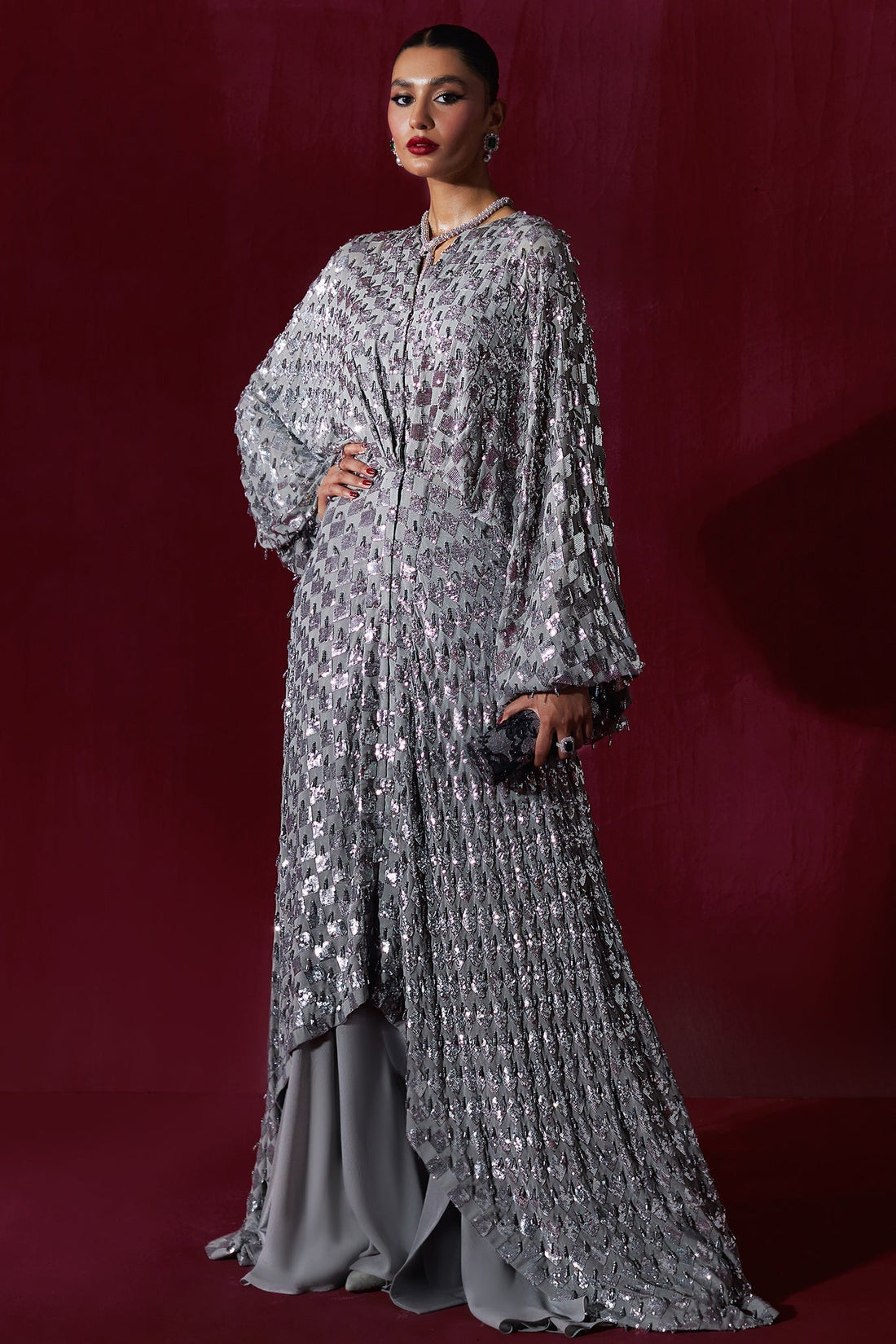 Elan | Luxury Wedding Wears | ÉCLAT DE LUNE D'ARGENT (EP-20996) - House Of Hania
