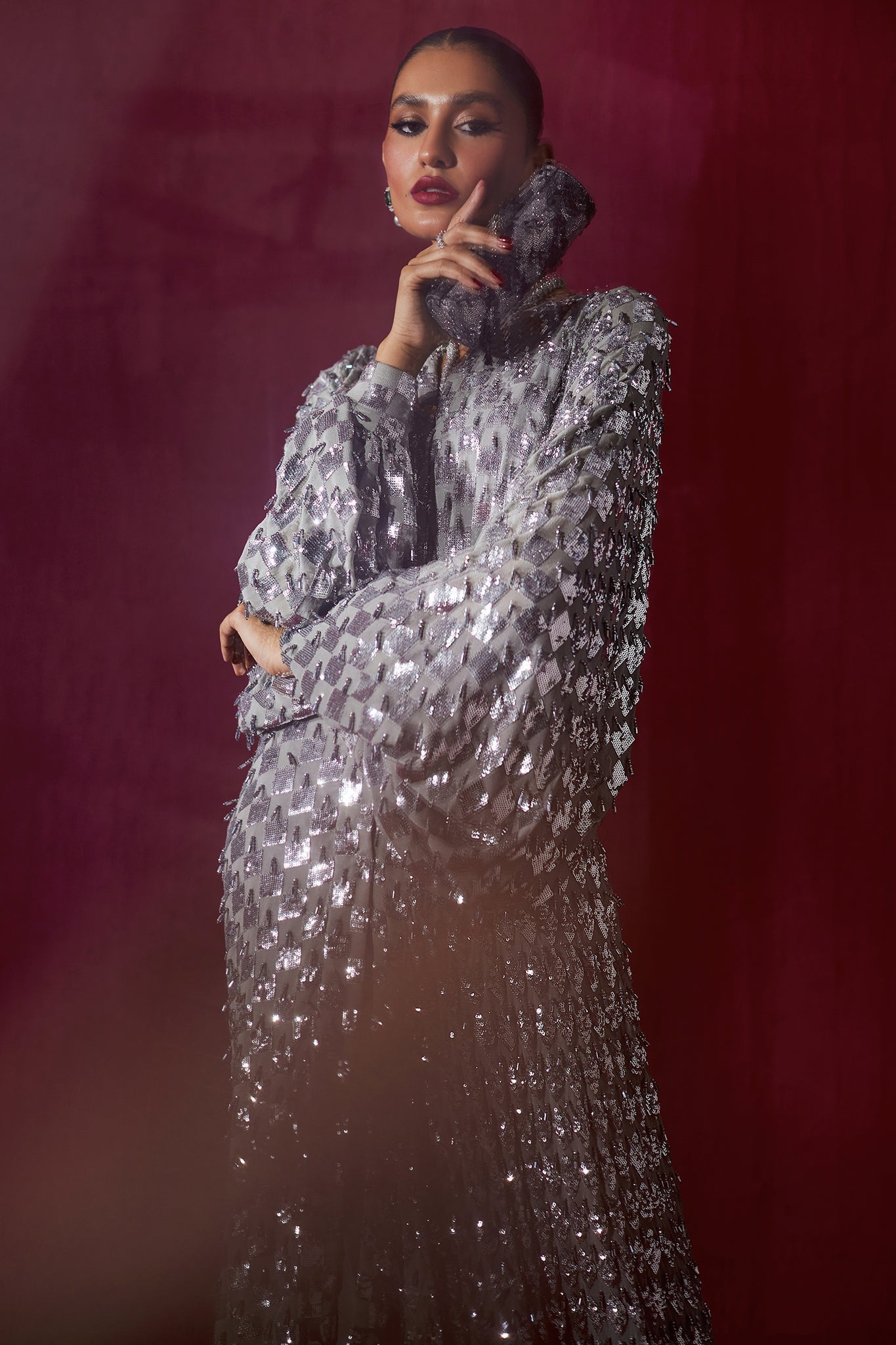 Elan | Luxury Wedding Wears | ÉCLAT DE LUNE D'ARGENT (EP-20996) - House Of Hania