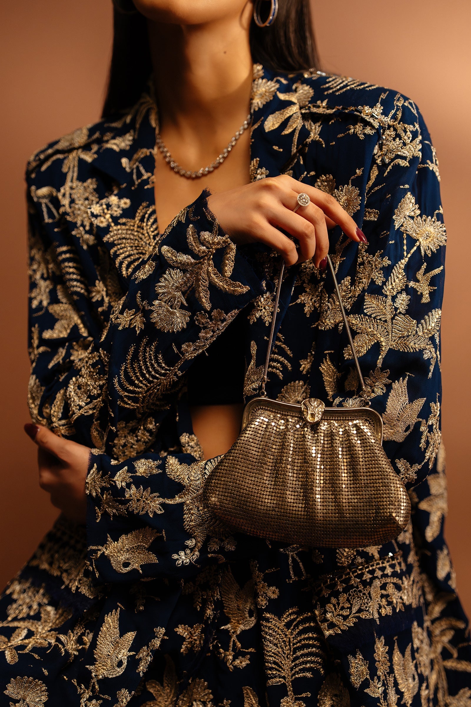 Elan | Tissue De Luxe | AZURE PALAIS (ELF-21418) - House Of Hania