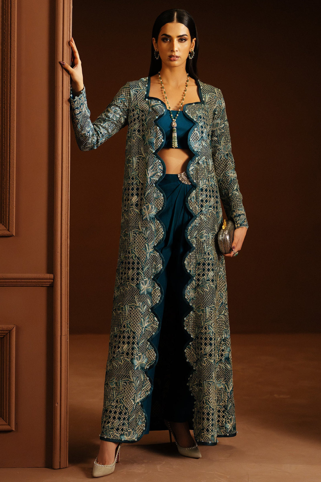 Elan | Tissue De Luxe | VOILE D’ÉMERAUDE (ELF-21417) - House Of Hania