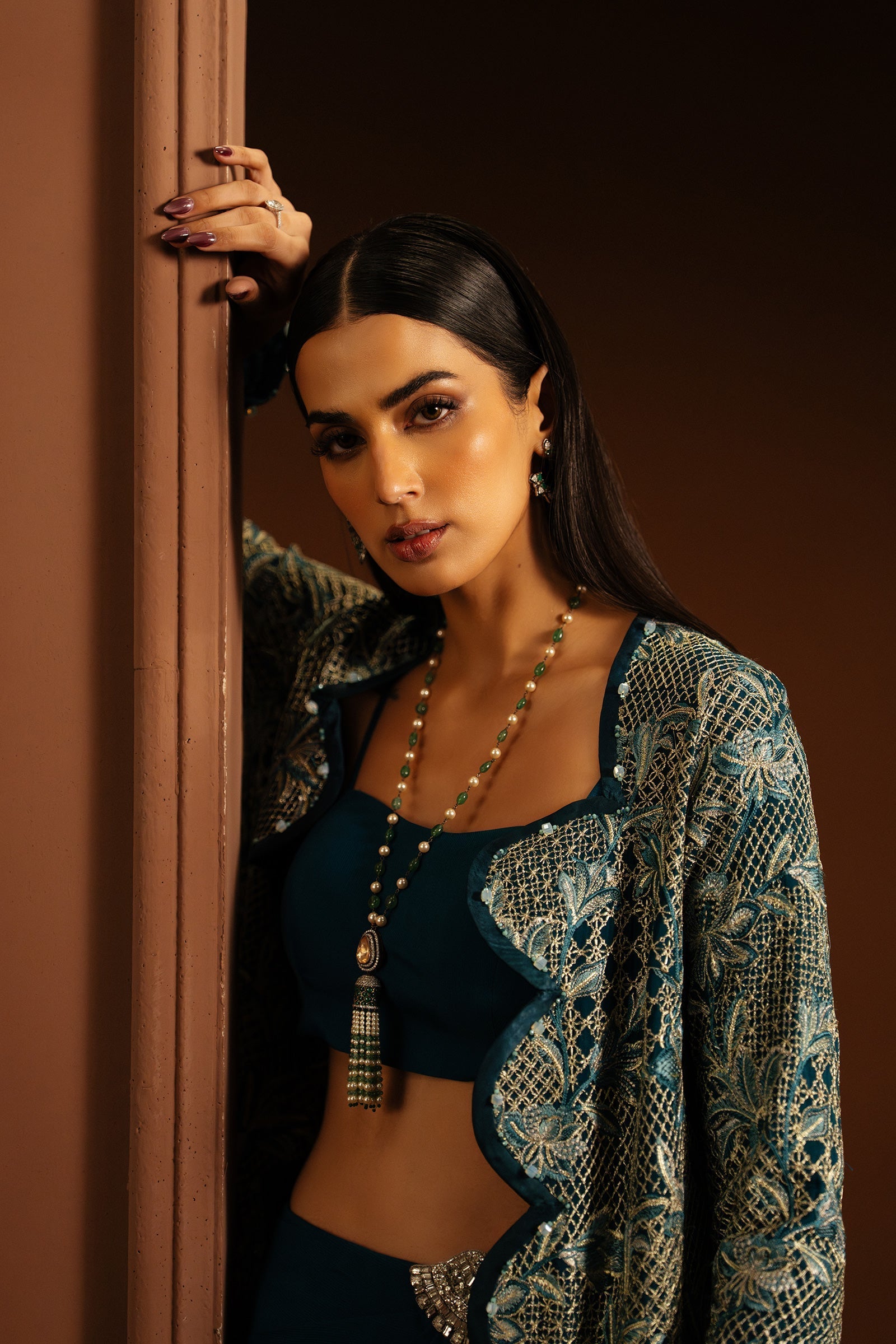 Elan | Tissue De Luxe | VOILE D’ÉMERAUDE (ELF-21417) - House Of Hania