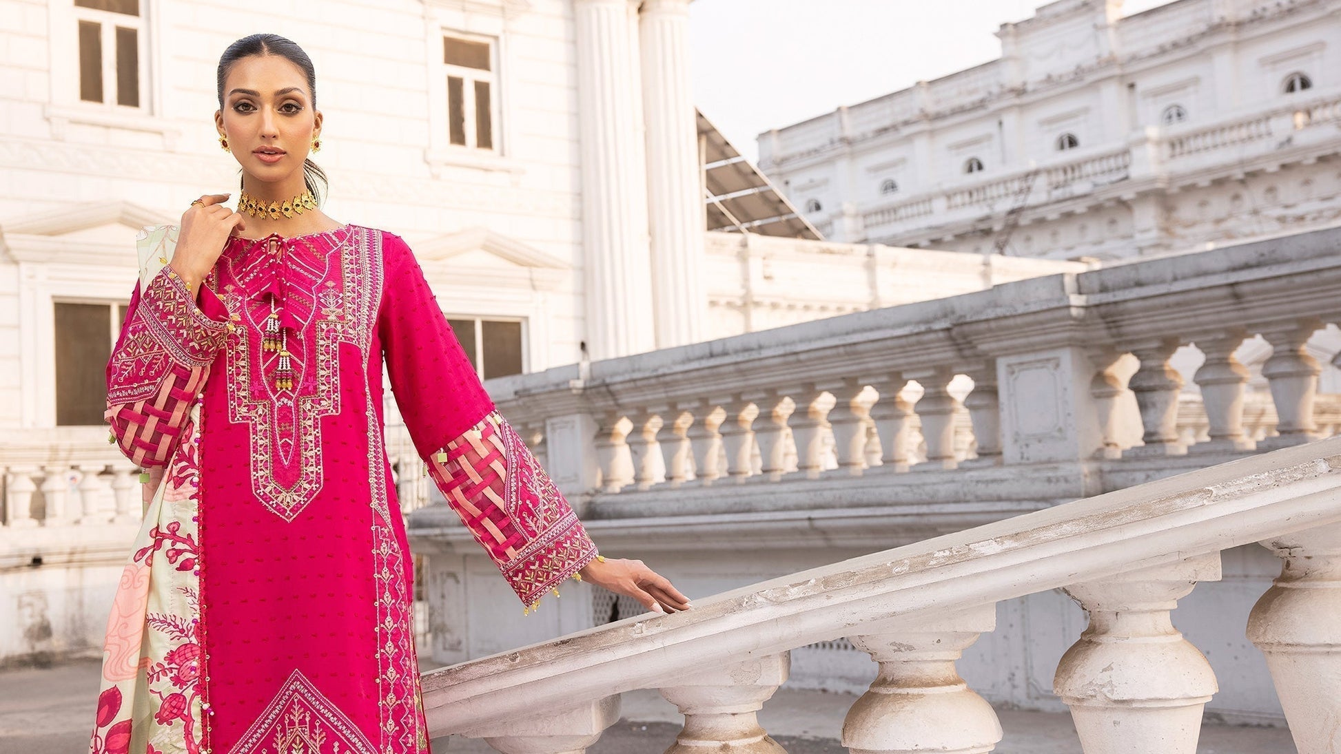 Ellena | Luxury Embroidered Collection | D12 - House Of Hania