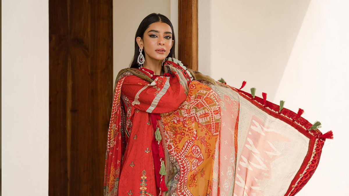Ellena | Luxury Embroidered Collection | D18 - House Of Hania