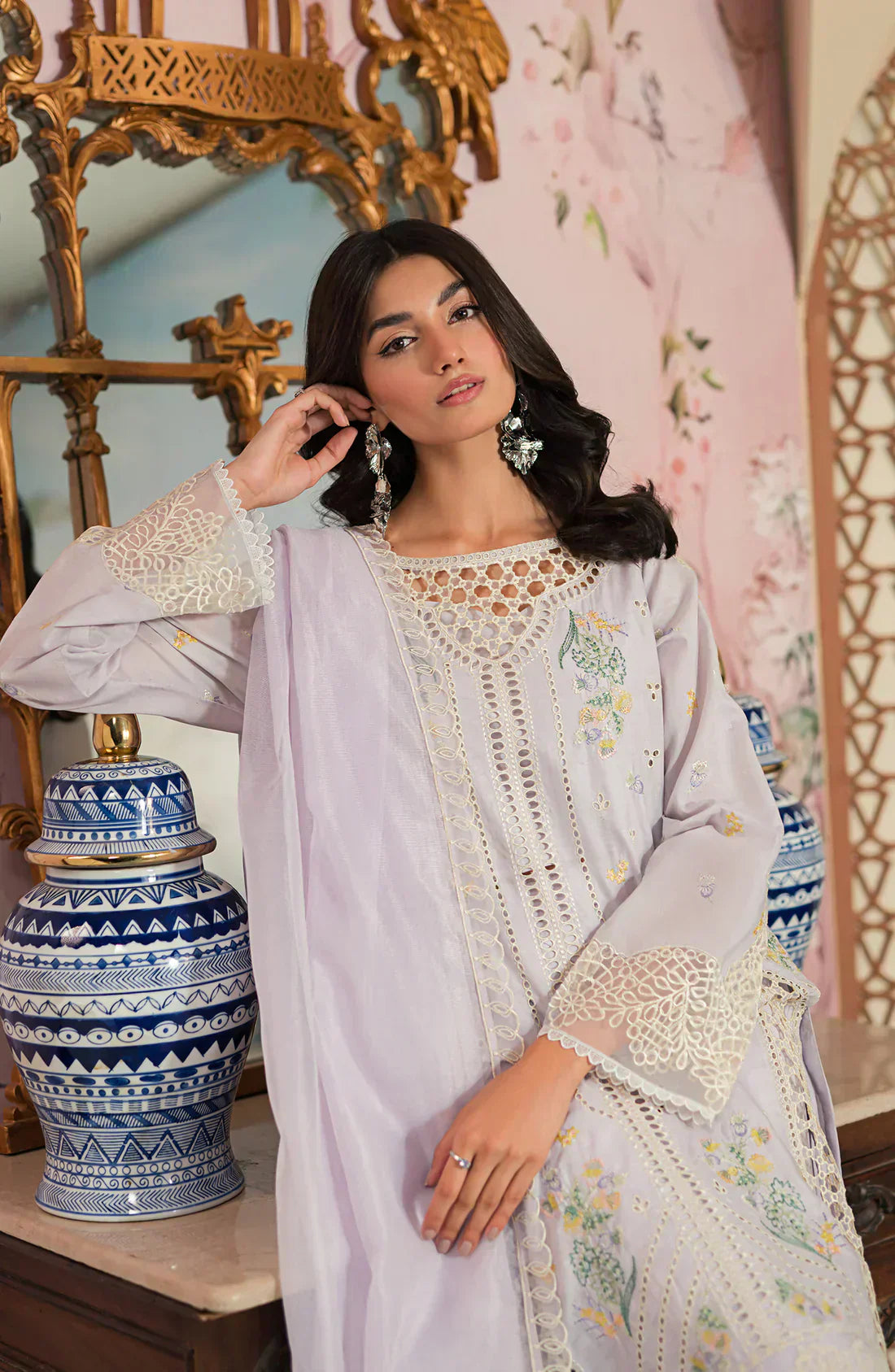 Emaan Adeel | Ayra Luxury Lawn 24 | AR-10 - House Of Hania