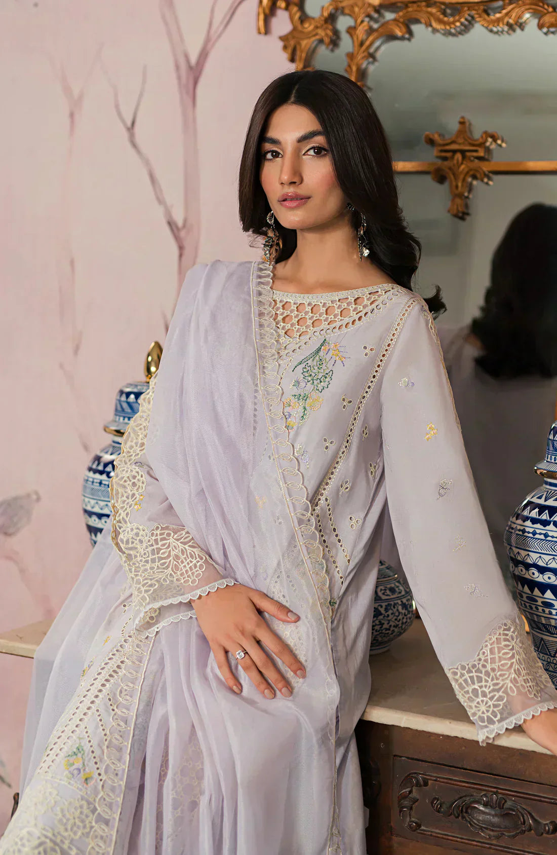 Emaan Adeel | Ayra Luxury Lawn 24 | AR-10 - House Of Hania