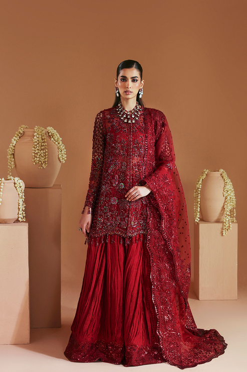 Emaan Adeel | Celestique Formals 25 | SCARLET - House Of Hania