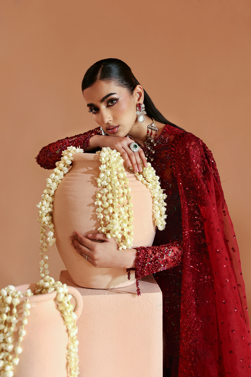 Emaan Adeel | Celestique Formals 25 | SCARLET - House Of Hania