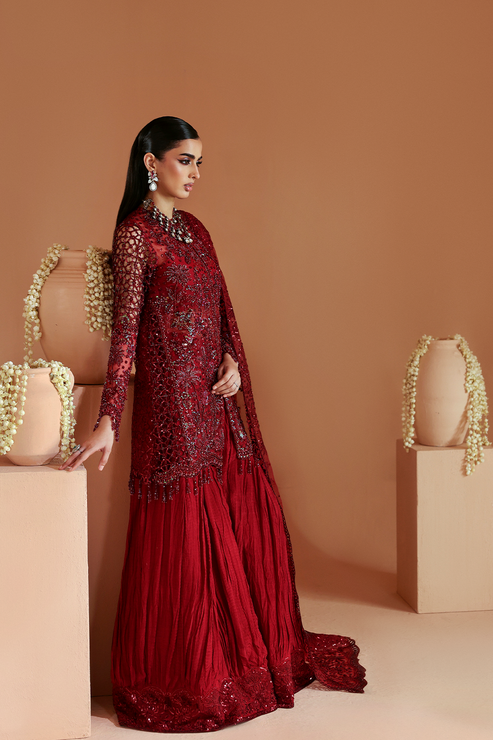 Emaan Adeel | Celestique Formals 25 | SCARLET - House Of Hania