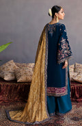 Emaan Adeel Makhmal Embroidered Velvet 3Pc Suit MK-01 SUFINA - House Of Hania