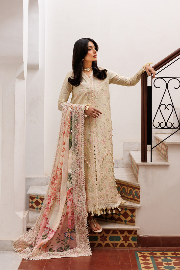 Emaan Adeel | Mirabelle Festive Luxury Lawn | BLOSSOM BLISS - House Of Hania