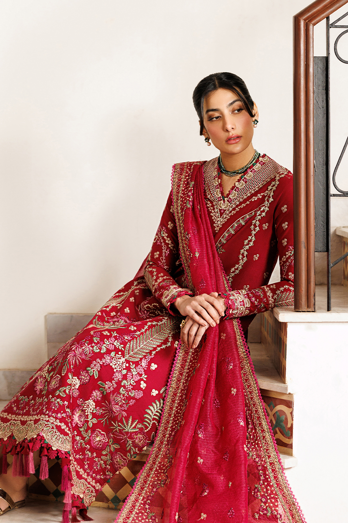 Emaan Adeel | Mirabelle Festive Luxury Lawn | GARDENIA GLOW - House Of Hania