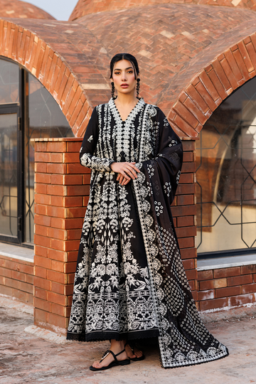 Emaan Adeel | Mirabelle Festive Luxury Lawn | MIDNIGHT BLISS - House Of Hania