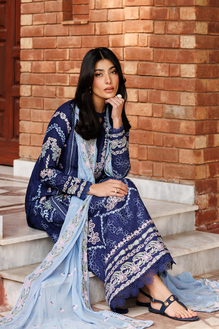 Emaan Adeel | Mirabelle Festive Luxury Lawn | PETAL POSH - House Of Hania