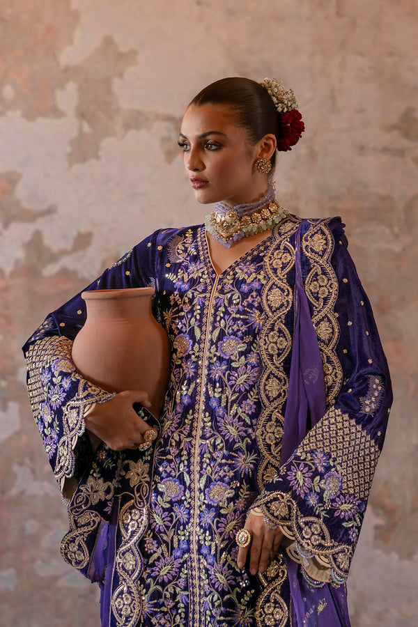 Emaan Adeel | Saanjh Velvet Collection 24 |  Aroosh - House Of Hania