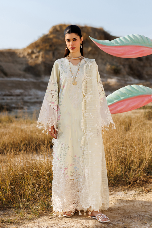 Emaan adeel | Sunlit Groove Luxury Lawn 26 | BLOSSOM BEAT - House Of Hania