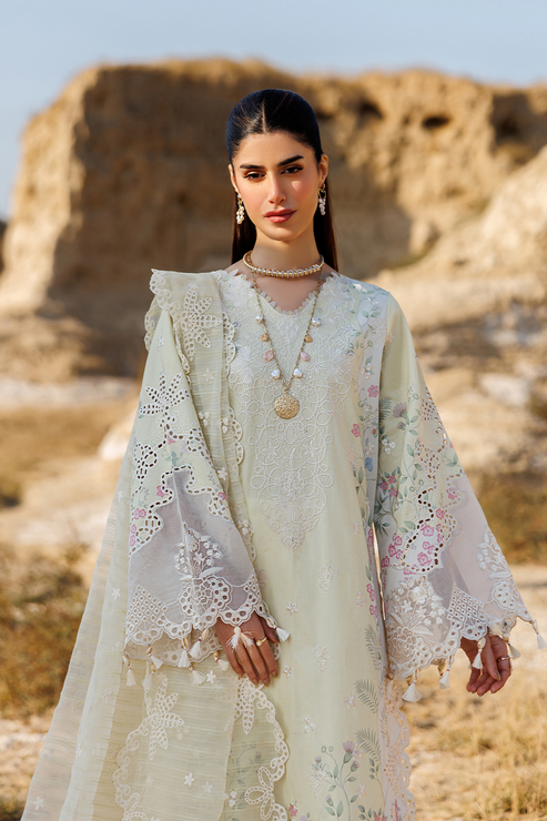 Emaan adeel | Sunlit Groove Luxury Lawn 26 | BLOSSOM BEAT - House Of Hania